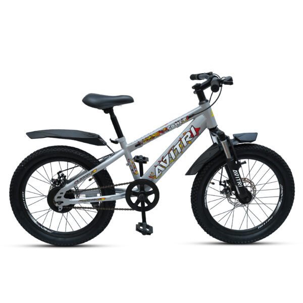 Comet-20 Single Speed Front Suspension Disc Brake Non IBC Silver Grey 20 Kids-Mountain Cycle - Image 2