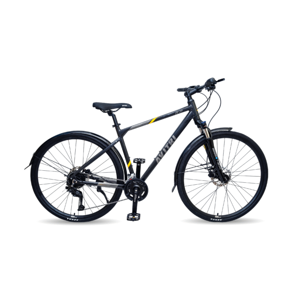 EV77-700C Single Speed Front Suspension Disc Brake Non IBC Black 700 Adult-Hybrid Cycle