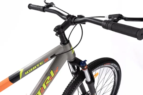 Ignite-29 Single Speed Front Suspension Disc Brake Non IBC Grey Orange 29 Adult-Mountain Cycle - Image 5