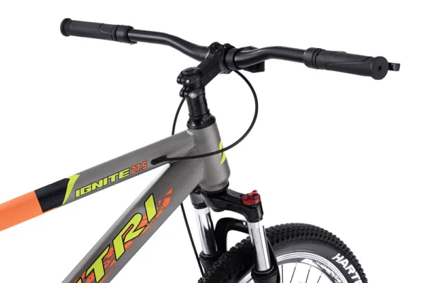 Ignite-27.5 Single Speed Front Suspension Disc Brake Non IBC Orange Grey 27.5 Adult-Mountain Cycle - Image 2