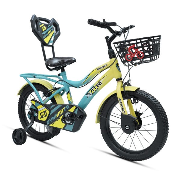 Sonic-16 Single Speed V Brake  Kids-Recreation Cycle-Yellow Blue - Image 4