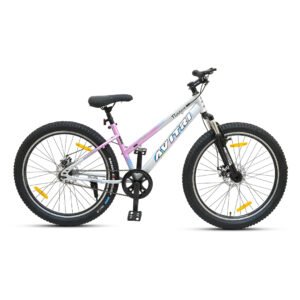 Florence-24 Single Speed Disc Brake  Kids-Mountain Cycle-Silver Pink
