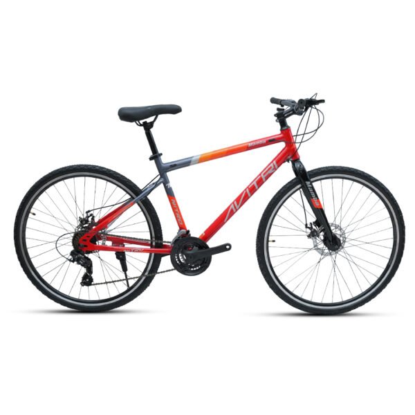 Mamba-700C 21 Gear Disc Brake  Adult-Hybrid Cycle/City Bike-Red