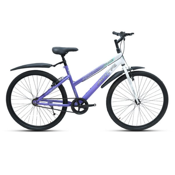 Grace-26 Single Speed V Brake  Women Bike-City Bike-White purple