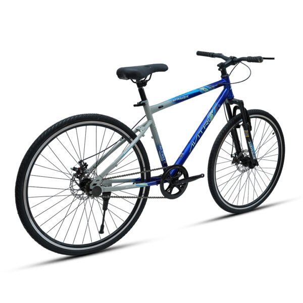 Stricker-700C Single Speed Disc Brake  Adult-Hybrid Cycle/City Bike-Blue - Image 2