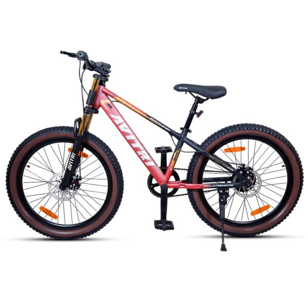 Mudcrusher-26 Single Speed Disc Brake  Adult-Mountain Cycle-Red Black