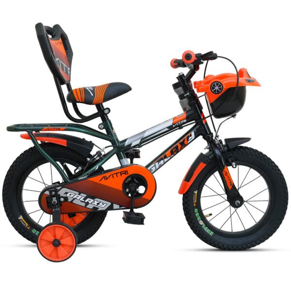 Galaxy-16 Single Speed V Brake  Kids-Recreation Cycle-Green Orange