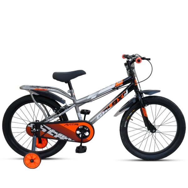 Galaxy-20 Single Speed V Brake  Kids-Recreation Cycle-Grey Orange