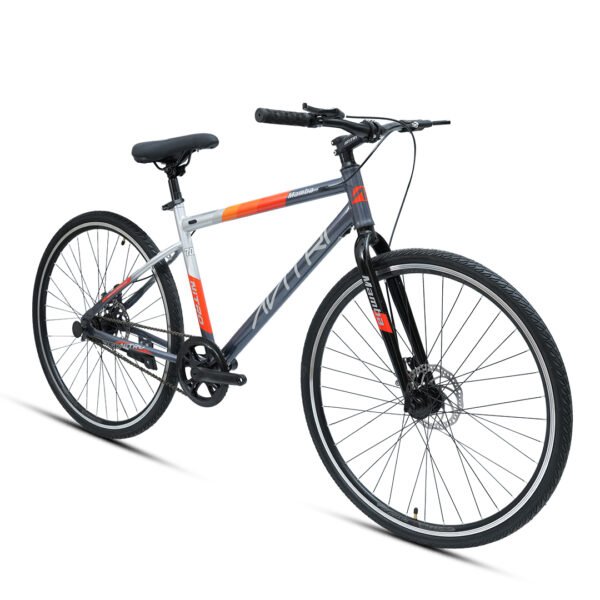 Mamba-700C Single Speed Disc Brake  Adult-Hybrid Cycle/City Bike-Silver - Image 3