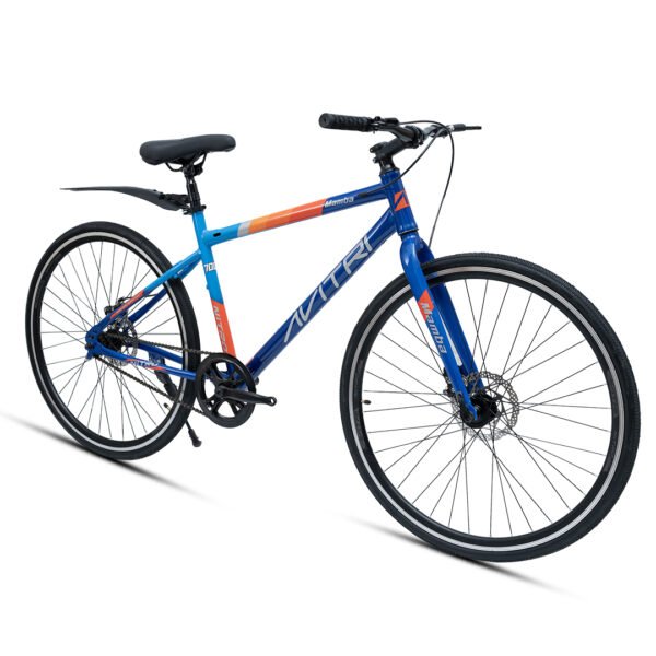 Mamba-700C Single Speed Disc Brake  Adult-Hybrid Cycle/City Bike-Blue - Image 3