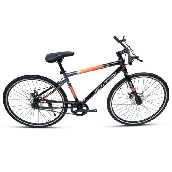 Mamba-700C Single Speed Disc Brake  Adult-Hybrid Cycle/City Bike-Black - Image 2