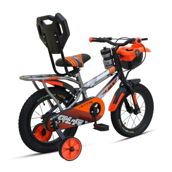 Galaxy-14 Single Speed V Brake  Kids-Recreation Cycle-Grey Orange - Image 4