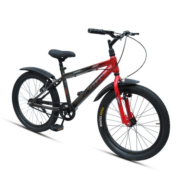 Fireball-20 Single Speed V Brake  Kids-Recreation Cycle-Red Grey - Image 2
