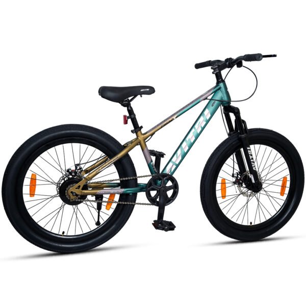 Fatlux-24 Single Speed Disc Brake  Kids-Mountain Cycle-Green - Image 2