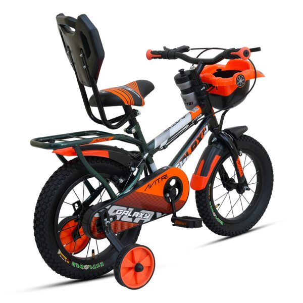 Galaxy-16 Single Speed V Brake  Kids-Recreation Cycle-Green Orange - Image 2