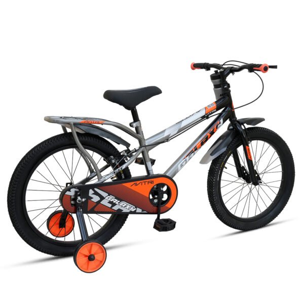 Galaxy-20 Single Speed V Brake  Kids-Recreation Cycle-Grey Orange - Image 2
