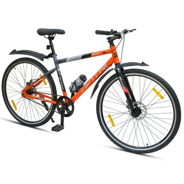 Mamba-700C Single Speed Disc Brake  Adult-Hybrid Cycle/City Bike-Orange - Image 3