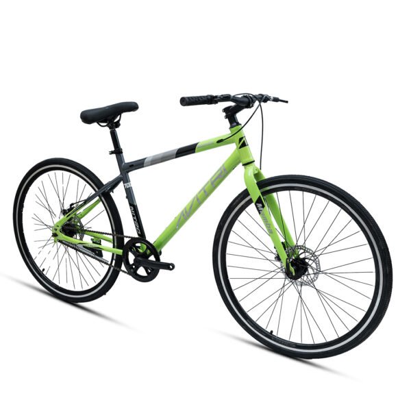 Mamba-700C Single Speed Disc Brake  Adult-Hybrid Cycle/City Bike-Green - Image 2