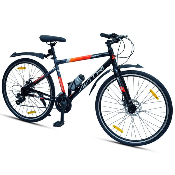 Mamba-700C 21 Gear Disc Brake  Adult-Hybrid Cycle/City Bike-Black - Image 3