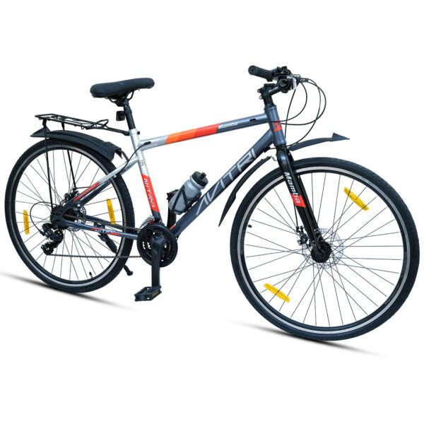 Mamba-700C 21 Gear Disc Brake  Adult-Hybrid Cycle/City Bike-Grey - Image 2