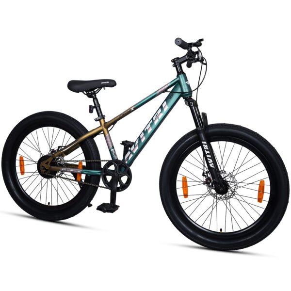 Fatlux-24 Single Speed Disc Brake  Kids-Mountain Cycle-Green - Image 3