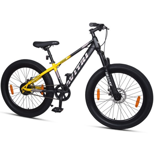 Fatlux-20 Single Speed Front Suspension Disc Brake Non IBC Yellow 20 Kids-Mountain Cycle - Image 3