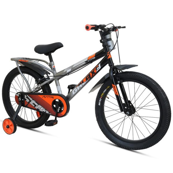 Galaxy-20 Single Speed V Brake  Kids-Recreation Cycle-Grey Orange - Image 3