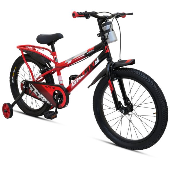 Galaxy-20 Single Speed V Brake  Kids-Recreation Cycle-Red Black - Image 2