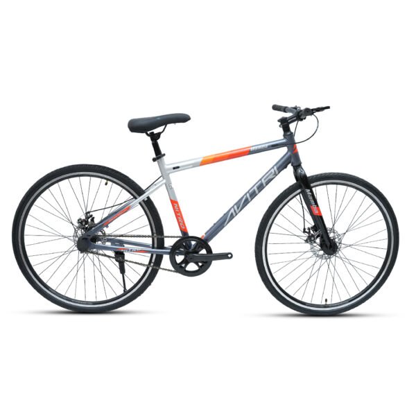 Mamba-700C Single Speed Disc Brake  Adult-Hybrid Cycle/City Bike-Silver