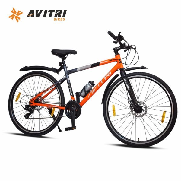 Mamba-700 21 Gear Disc Brake  Adult-Hybrid Cycle/City Bike-Orange - Image 2