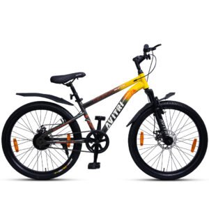 WildFlame-24 Single Speed Disc Brake  Kids-Mountain Cycle-Grey Yellow