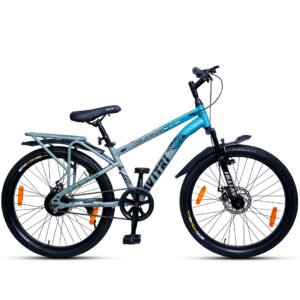 WildFlame-24 Single Speed Disc Brake  Kids-Mountain Cycle-Grey Blue