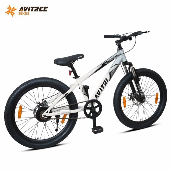 Comet-24 Single Speed Front Suspension Disc Brake Non IBC Silver White 24 Kids-Mountain Cycle - Image 2
