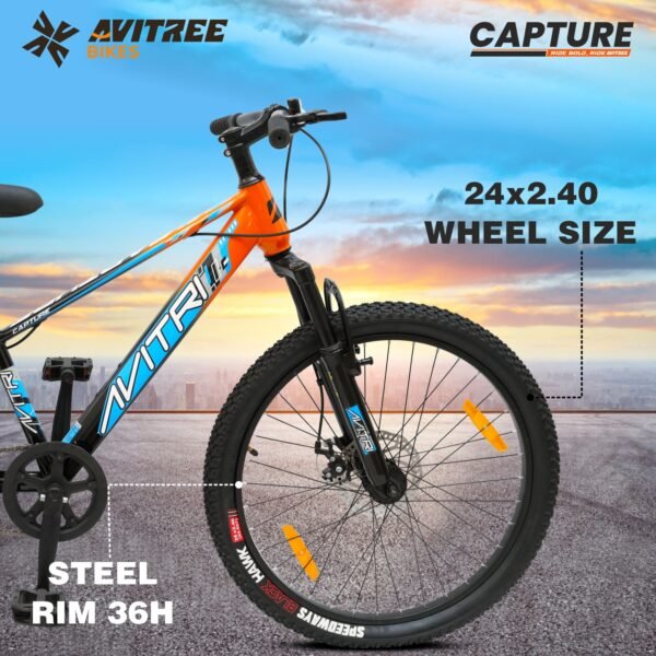 Capture-29 Single Speed Front Suspension Disc Brake Non IBC Black Orange 29 Adult-Mountain Cycle - Image 4
