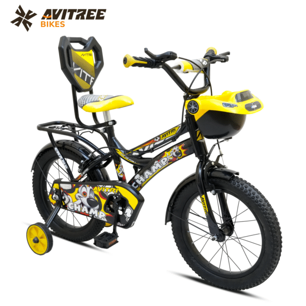 Champ-16 Single Speed Rigid Fork V Brakes IBC Yellow 16 Kids-Recreation Cycle - Image 2