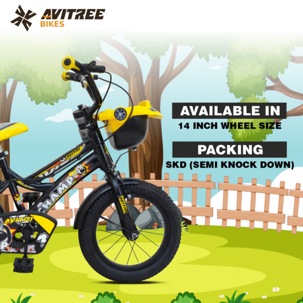 Champ-16 Single Speed Rigid Fork V Brakes IBC Yellow 16 Kids-Recreation Cycle - Image 7