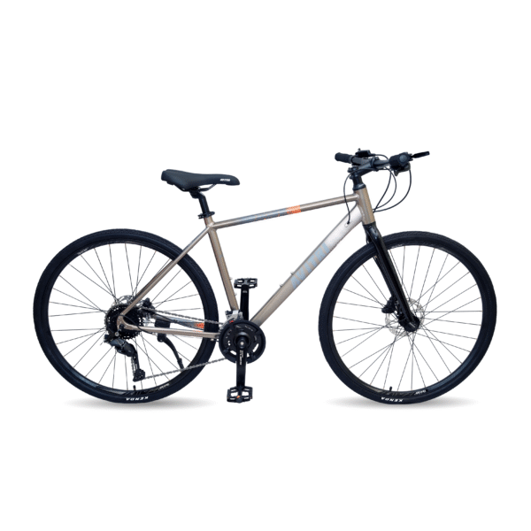 EV99-700C Single Speed Rigid Fork V Brakes Non IBC Grey 700 Adult-Hybrid Cycle