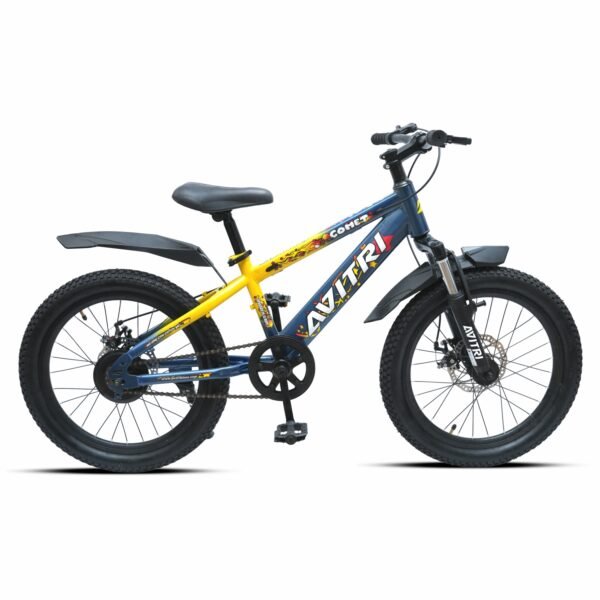 Comet-26 Single Speed Front Suspension Disc Brake Non IBC Yellow Silver 26 Kids-Mountain Cycle