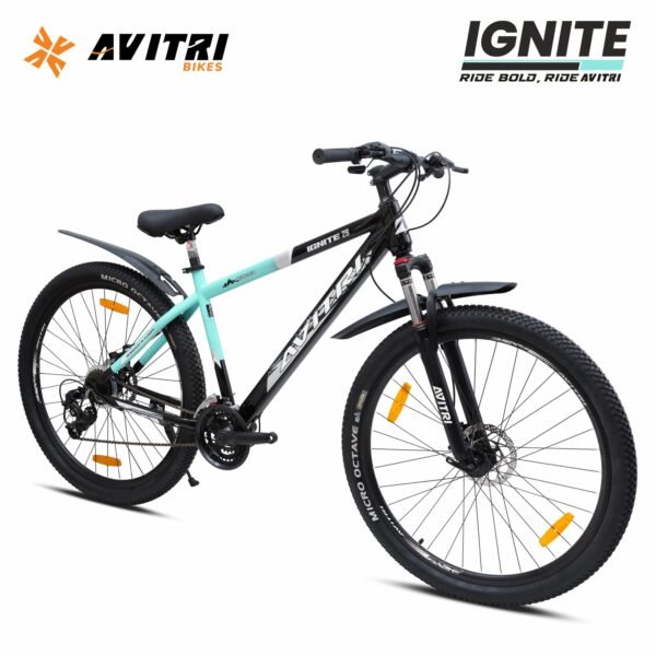Ignite-29 Multi Speed Front Suspension Disc Brake Non IBC Aqua Black 29 Adult-Mountain Cycle - Image 3